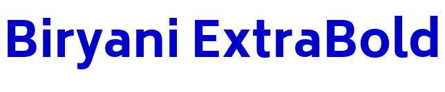 Biryani ExtraBold フォント
